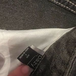 Korean brand gray wide leg jeans